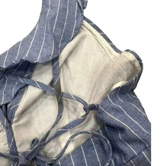 Superdown Revolve Blue Livia Striped Ruffle Mini Dress S - Picture 4 of 6